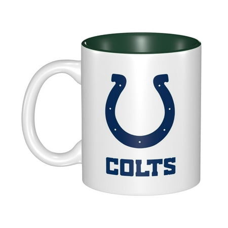 

Indianapolis_Colts 11 Oz Originality Coffee Mugs Large Water Mugs With Handle Porcelain Coffee Cup Thank You Gifts For Mom Dad And Friends Dark Green