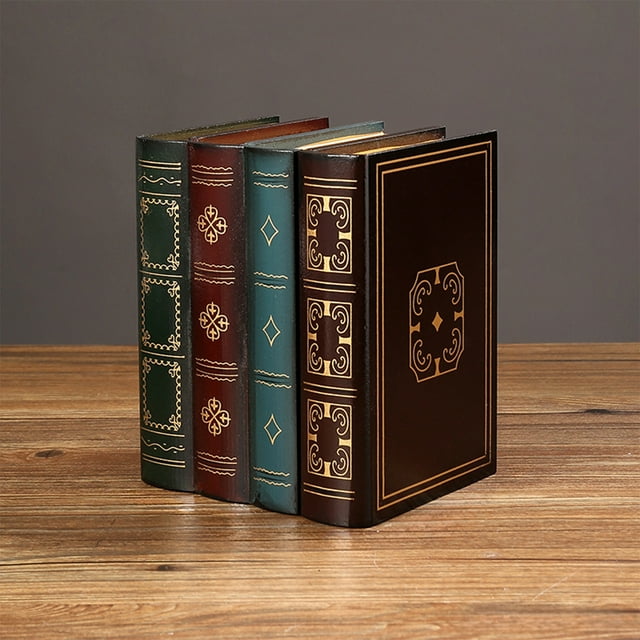 EGNMCR Vintage Fake Book Props Simulation Book Organizer Decorations Ornaments Office Book Models Vintage Fake Book Organizer