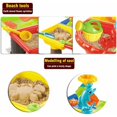 thumbnail image 4 of Mesa de arena y agua para niños, juguetes de mesa de arena 3 en 1, juego de mesa de actividades, mesa de arena y agua con sillas, pala de arena, juguete de playa para niños y niñas, 4 of 5
