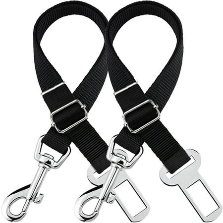 2Packs Adjustable Pet Dog Cat Safety Leads Car Vehicle Seat Belt Pet Harness Seatbelt, Made from Nylon Fabric,