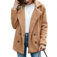 thumbnail image 6 of Women's Solid Color Winter Buttoned Jacket Casual Outerwear With Pockets Warm Cozy Soft Comfort Fit, 6 of 7