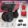 thumbnail image 4 of New York Xpress Luggage Sets 2 Piece Hardside Expandable Suitcase with Spinner Wheels, 20" Carry-on & 25" Medium Checked Luggage, Red, La13601, 4 of 8