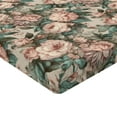 thumbnail image 4 of Ambesonne Flowers Vintage Fitted Sheet, Soft Colors Floral, King Size, Blush Cadet Blue Cream, 4 of 5