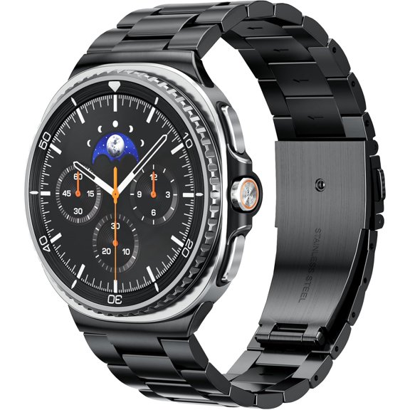 REQO Metal Band Compatible with Samsung Galaxy Watch 8 40mm/44mm/Classic 46mm 2025,No Gap Business Stainless Steel Strap for Galaxy Watch8 Men Women,NOT for Other Models