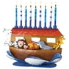 Rite Lite 11.5" Hanukkah Noah's Ark Handcrafted Menorah - Blue/Brown