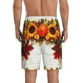 thumbnail image 3 of Easygdp Thanksgiving With Autumn Men's Short Pajama Pants, Sleep Shorts, Household Pants, Casual Pants with Pockets - XX-Large, 3 of 9