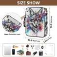 thumbnail image 3 of Haosy Accordion File Organizer Zipper Binder 500 Sheet 6-Tab Expanding File Folder Multi-Pocket 1.2 Inch 3 Ring Fox Head with Flower, 3 of 7