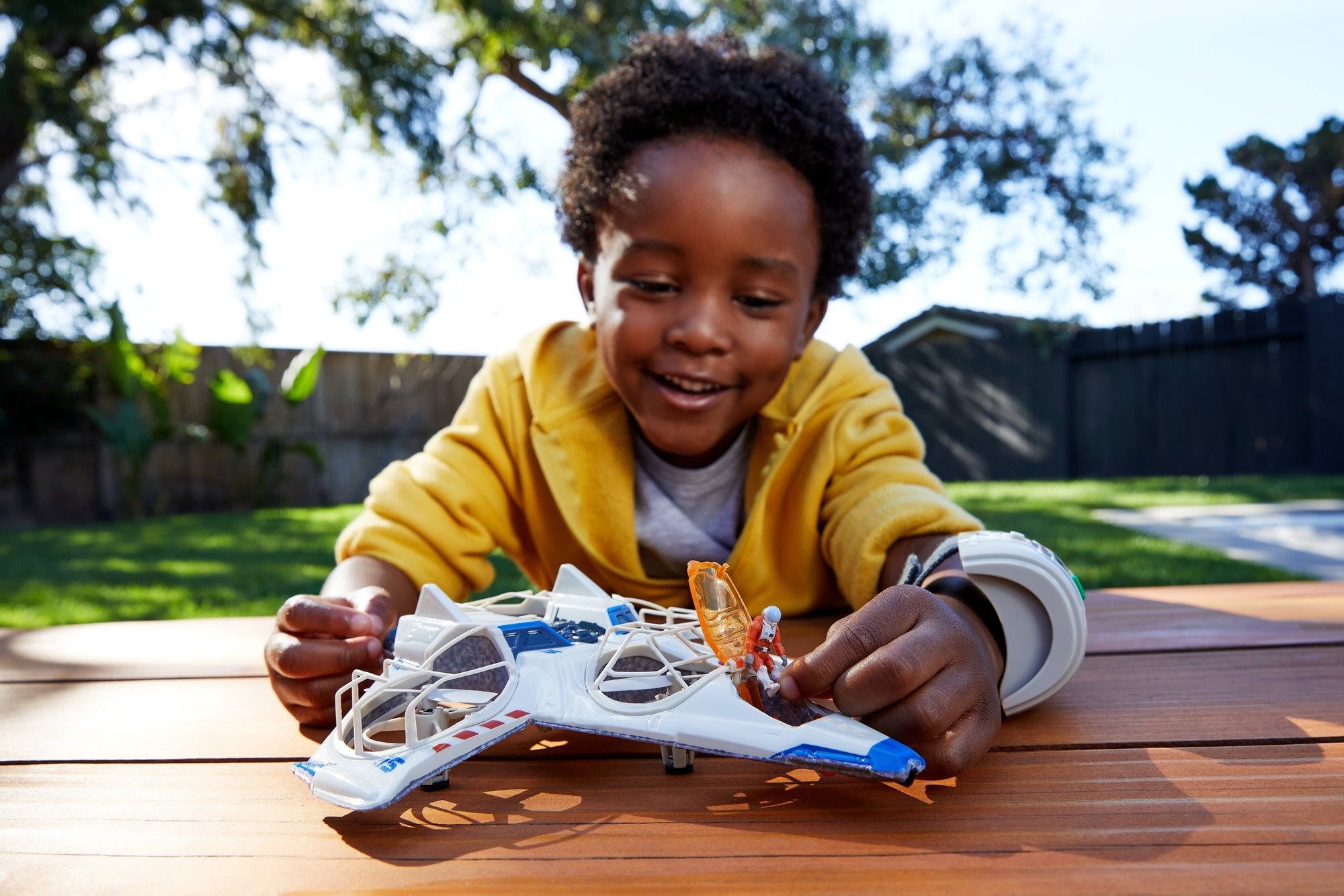 Hot Wheels RC Toys, Disney and Pixar Lightyear Spaceship, RC Drone, White