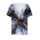 thumbnail image 4 of Fiudx Liquidación de Ahorros de Verano Camiseta de Color Liso con Cuello En V para Mujer, 4 of 4