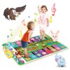 Double-Row Toddler Baby Music Mat For Kids 1-5,Keyboard Piano Play Mat Dance Floor Mat Animal Blanket Carpet Playmat Toys for Kids Baby Toddlers Boy Girl(35.8x23.6 in)