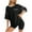Black, variant on BVOFAR Women's Short Sleeve Oversized T-Shirts Color Block Crew Neck Casual Tops Summer Loose Comfy Tees 2025