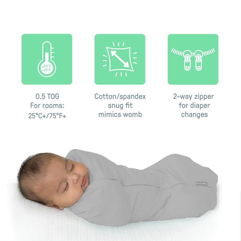 SwaddleMe by Ingenuity Compression Swaddle Pod Two Way Zipper for Easy Changes Improves Sleep Calms Startle Reflex 0 2 Months 2 Pack Flower Confetti RDD16 Walmart