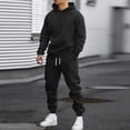 thumbnail image 6 of DORKASM Jogging Suits for Men Activewear Work Out Hoodie and Sweatpants Set Casual Big and Tall Baggy Jumpsuit Black M, 6 of 8