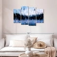 thumbnail image 2 of Elephant Stock Abstract Navy Blue Wall Art - Horizontal Multi Panel Canvas - Living Room Wall Decor - Abstract Multi Panel - Black And Purple Decor - 43" x 27", 2 of 8