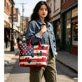 thumbnail image 5 of Tong USA 250th Anniversary Quilted Tote Patriotic Shoulder Handbag For Daily Use, 5 of 5