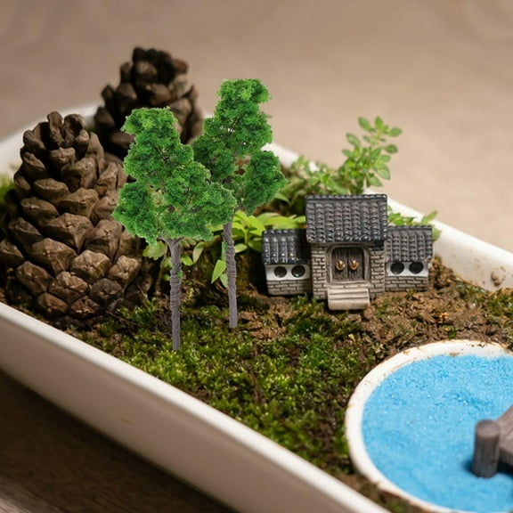 PTOOTP Landscape Model Trees Green Plastic N Z Scale for Decoration 25Pcs