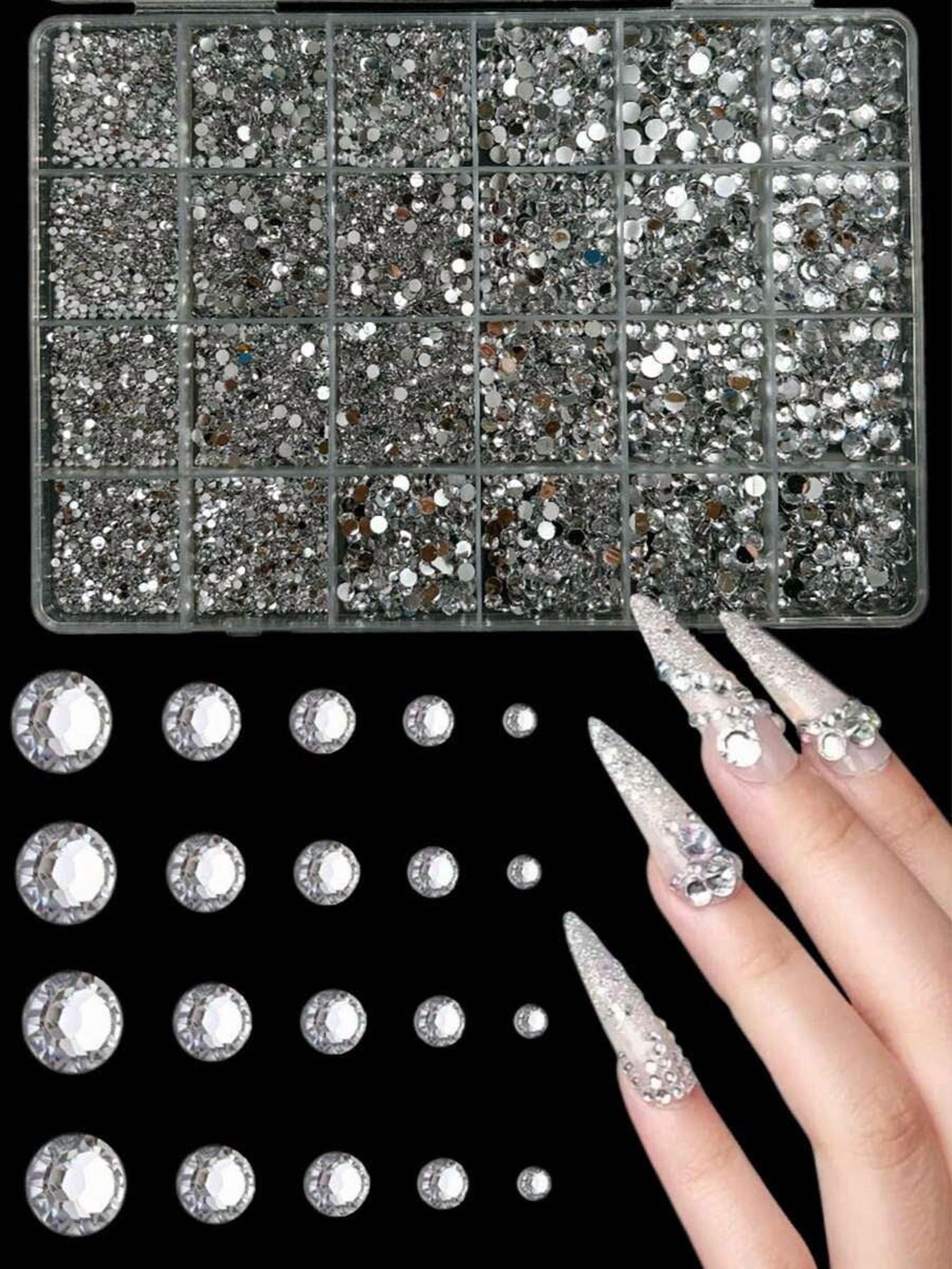 1 Box Assorted Color ABS Rhinestones, Resin Flat Diamonds, Shiny Nail Art Decorations For DIY Crafts And Manicure Accessories Nails Nail Supplies Nail Gems