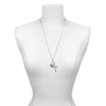 thumbnail image 3 of Delight Jewelry Silvertone Large Script Letter - W - 3/4'' Disc - I Set You Apart Engraved Cross Zoey Necklace, 28", 3 of 4