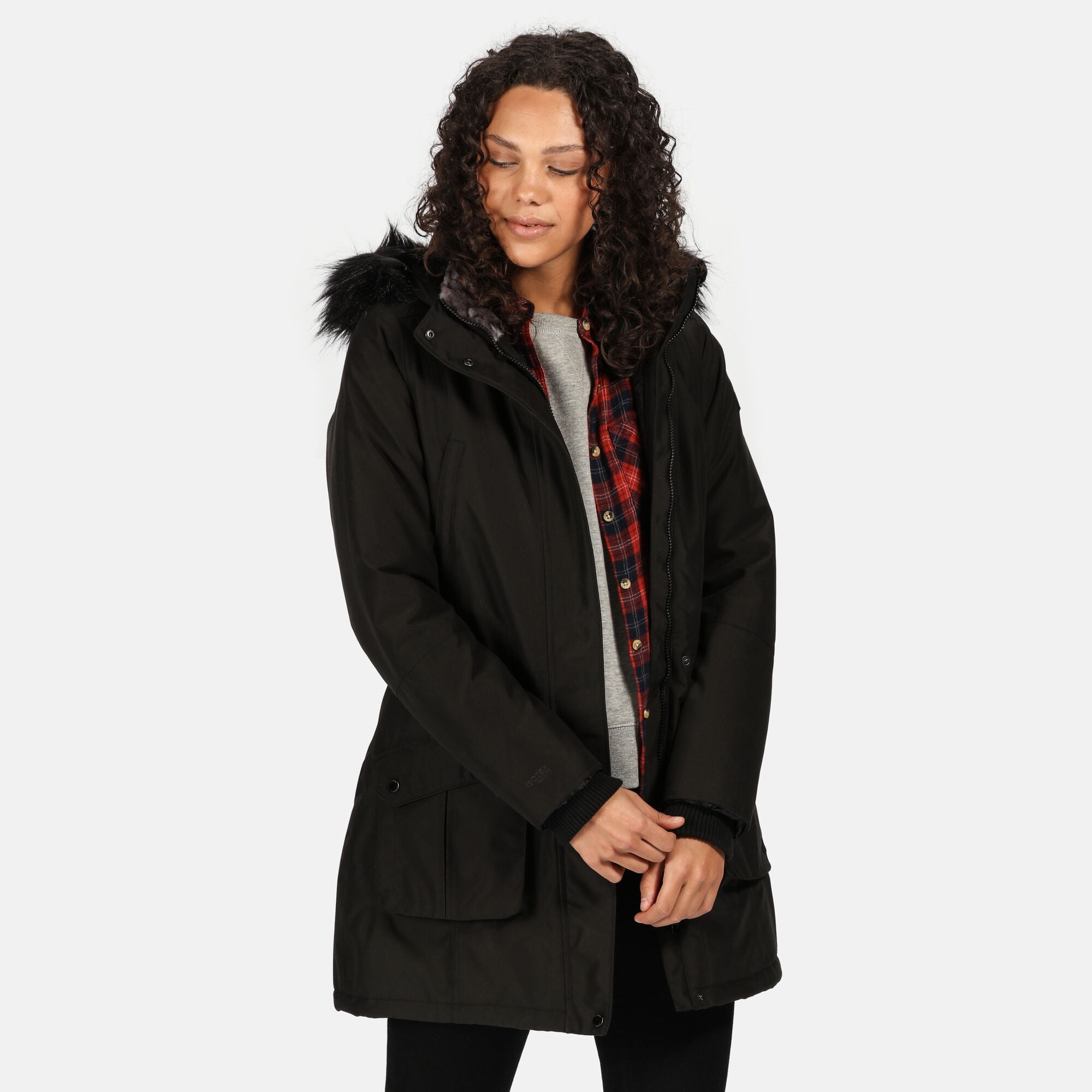 Kimberley walsh lexis waterproof insulated fur trimmed hooded parka jacket navy sale