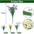 thumbnail image 2 of Daisy (376 Head) Artificial Flowers for Outdoor Summer Decor UV Resistant Fake Flowers Faux Plastic Greenery Shrub Plant for Wedding Indoor Home Porch Box Cemetery Décor(Color), 2 of 5