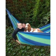 Hammock Single/Double Person Canvas Cotton Hammock Portable Hanging Swing Bed for Camping,Yard Outdoor Indoor