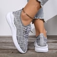 thumbnail image 2 of Womens Walking Shoes Fashion Color Block Lightweight Mesh Lace up Running Shoes Soft Sole Casual Slip on Sneakers Grey Size 8, 2 of 7