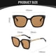 thumbnail image 2 of Las gafas de sol cuadradas con cadena y montura grande forman las gafas de sol de tendencia de tiro callejero, hechas de PC, 2 of 5
