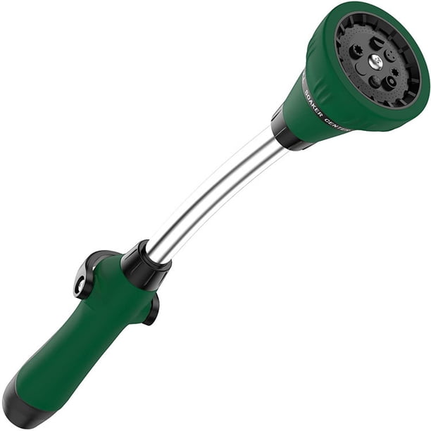 Varita rociadora de manguera de jardín de 15 pulgadas con 8 patrones de rociado ajustables, perfecta para césped y jardines, varita de riego para manguera de jardín con control de pulgar ShuxiuWang 1327533068406