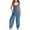 Blue, variant on eczipvz Girls Summer Jumpsuits Spaghetti Strap Sleeveless Loose Romper Short Pants with Pockets 5-14 Years Girl Jumpsuit Blue|13-14 Years