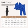 thumbnail image 4 of Salouo Blue Circles Mosaic Pattern Women's Pajamas Set Long Sleeve Button Down Sleepwear Soft Pj Lounge Sets for women 2 Piece Pjs Set with Long Pants-Large, 4 of 7
