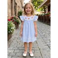 thumbnail image 4 of Svuitmsl Toddler Baby Girl Halloween Dress Outfit Little Baby Girl Summer Fall Gingham Palid Dress Cute Pumpkin Embroidery Lace Flying Sleeve A-Line Dress, 4 of 9