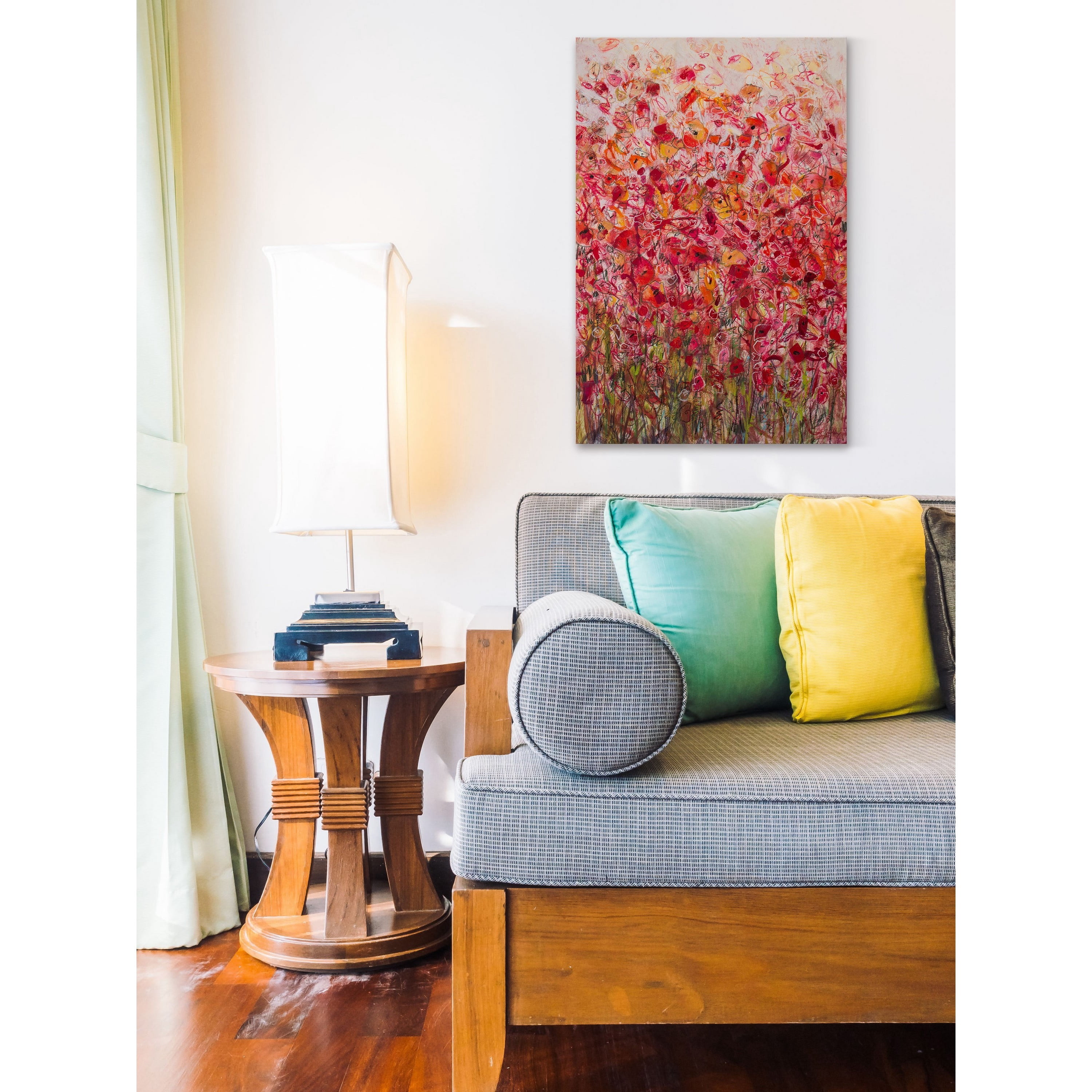 "Flower Explosion" Painting Print on Wrapped Canvas