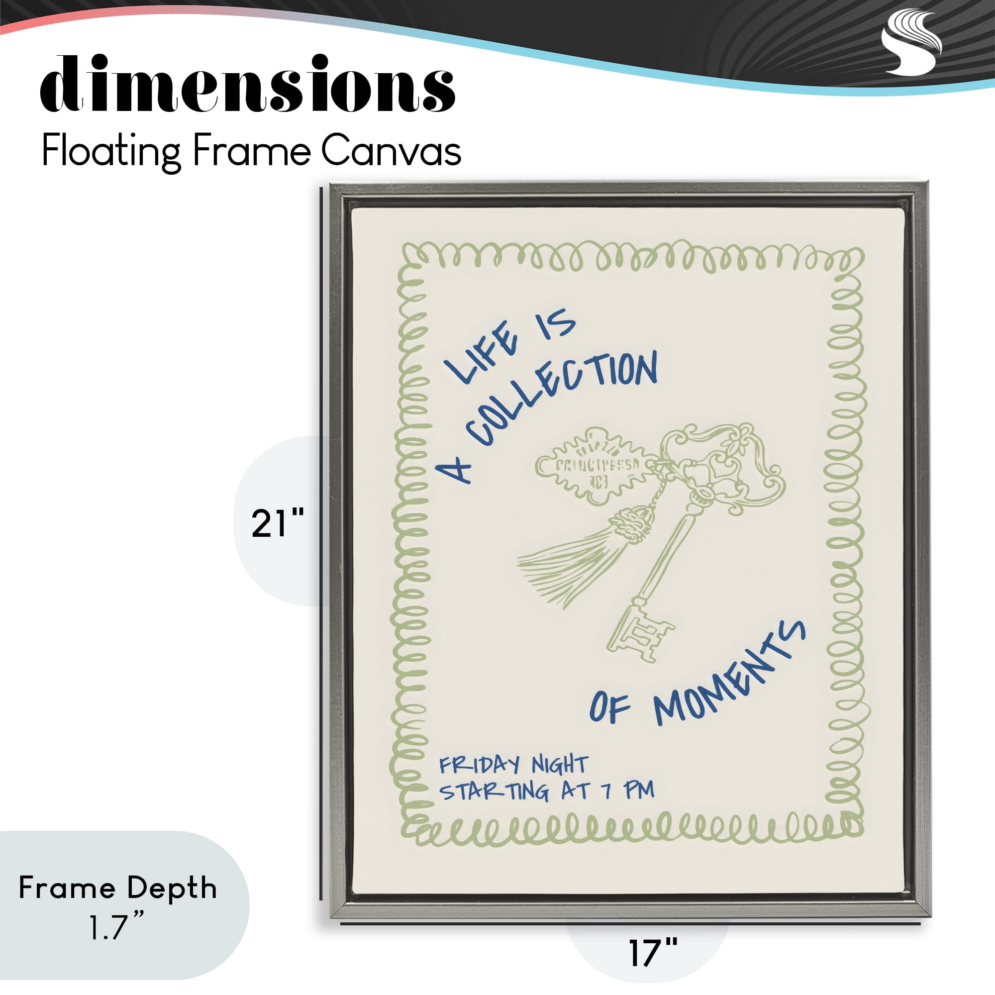 Stupell Industries A Collection of Moments Gray Framed Floater Canvas Wall Art, design by The Prints Vibe