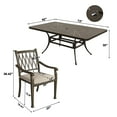 thumbnail image 3 of Mondawe 9-Piece Outdoor Dining Set, Outdoor Cast Aluminum Patio Table and Chairs Set with 72" Rectangle Patio Table,8 Chairs and 1.9" Umbrella Hole, 3 of 8