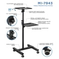 thumbnail image 4 of Mount-It MI-7943 Height-Adjustable Laptop & Projector Presentation Cart, 4 of 7