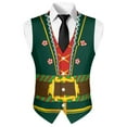thumbnail image 5 of Yuyamidu Santa Claus Clothes Men's Formal Vest Christmas Slim Fit Waistcoat for Wedding Prom Party Mens Suit Vest Tuxedo Vests Size 4XL, 5 of 7