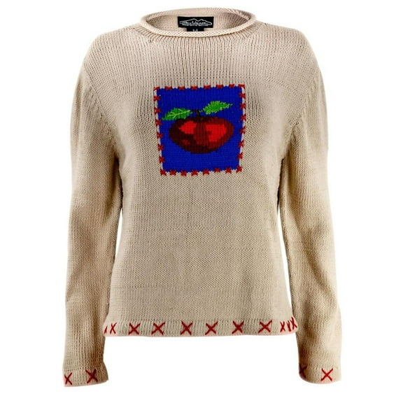 Teacher's Apple Women's Knit Pullover Sweater - Small