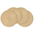 thumbnail image 5 of Sm:)e 15 Inch Round Braided Woven Placemats Set of 4, Cotton Polyester Washable Heat Resistant Placemats, Decor for Kitchen Dining Table and Party(Beige), 5 of 7