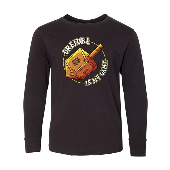 Inktastic Hanukkah Dreidel Game Long Sleeve Youth T-Shirt