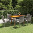 thumbnail image 1 of vidaXL 7 Piece Garden Dining Set Grey, 1 of 5