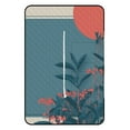 thumbnail image 2 of Teal Background Coral Flowers Plant Art Waterproof Picnic Blanket with Foldable Zipper, Suitable for Outdoor Use, Suitable for Travel, Camping, Beaches, Parks, Grasslands, Picnic Blanket Accessories, 2 of 8