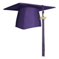 thumbnail image 2 of Endea Graduation Matte Purple Graduation Cap  Tassel, 2 of 11