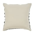 thumbnail image 6 of Ox Bay Faith 18" x 18" Black/Ivory Chevron Shag Cotton Adult Decorative Throw Pillow, 6 of 7