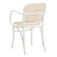 Safavieh Keiko Nautical Solid Cane Dining Chair, White/Natural