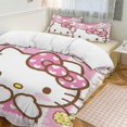 thumbnail image 3 of Bedding Pink Hello Kitty Comforter Twin Size,Comforter Set for Kids Girls,3Pcs Bedding Set Printed Comforter with 2 Pillowcases,Down Alternative,Soft and Lightweight, 3 of 5