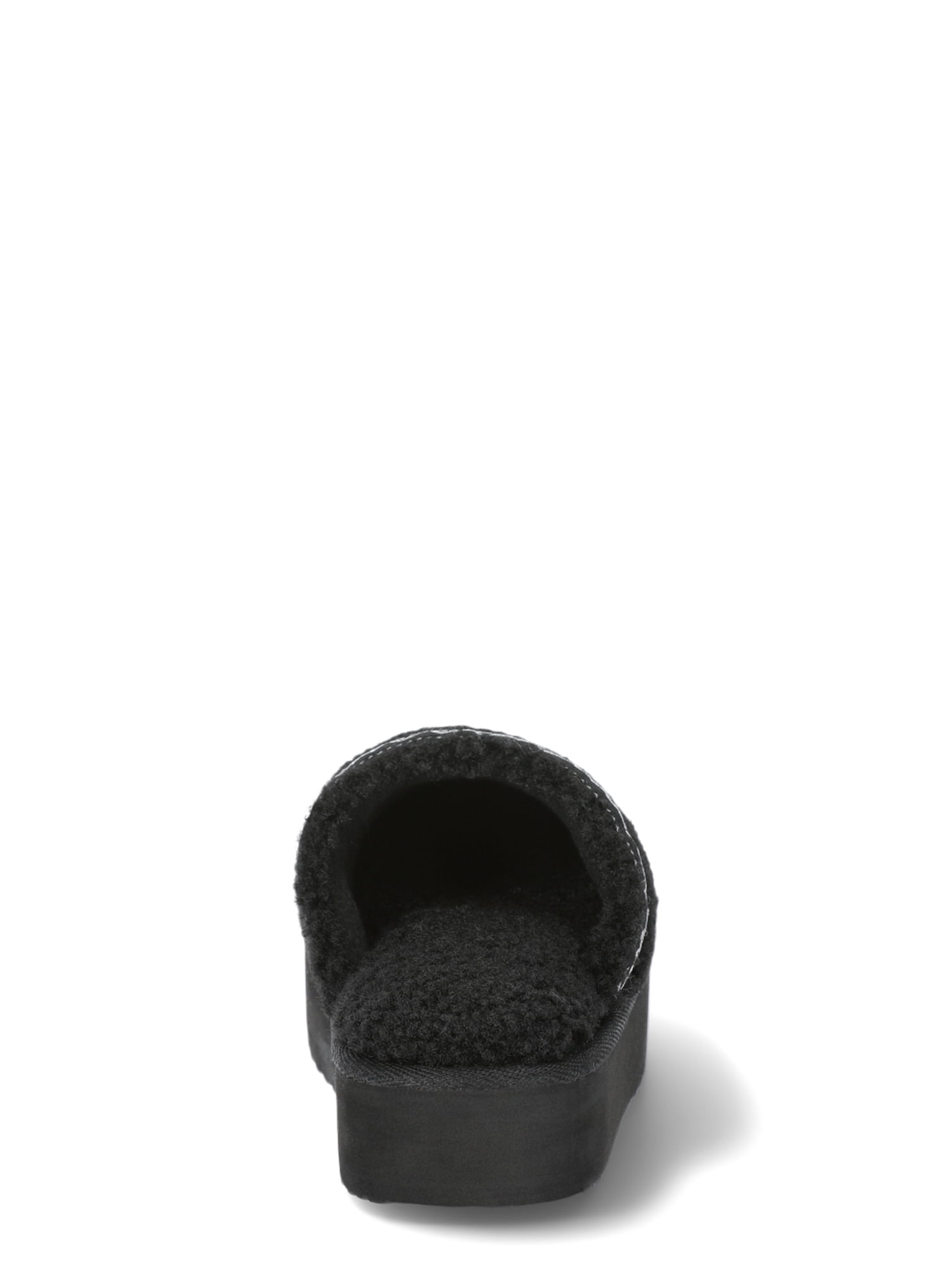 Joyspun Women’s Teddy Fleece Platform Clog Slippers