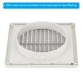 thumbnail image 4 of Uxcell Dryer Vent Cover Exterior Wall Exhaust Vent Air Grille Louvered Screen Mesh ABS Plastic for HVAC Kitchen Bathroom 6", 4 of 6