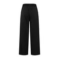thumbnail image 5 of Wangmeiwg Women Wide Leg Pants for Women with Drawstring Baggy High Waist Casual Trousers with Pockets Comfortable Loose Yoga Pant Black XXL, 5 of 6