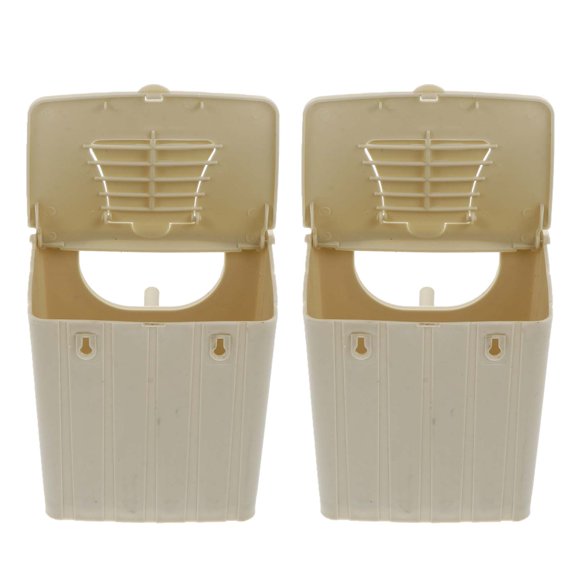Mersess 2-Pack Parakeet Nesting Boxes Simple Style Plastic Bird Breeding Case for Pet Birds