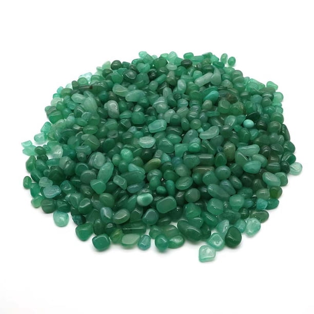 Xiao Hua 1 pieza de piedra natural irregular, piedra triturada verde sin perforar, adecuada para peceras, decoración de plantas en macetas, accesorios de joyería hechos a mano (7-9 mm)